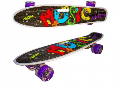 Placa Skateboard Cu Roti Silicon, Led 55 cm - Img 5