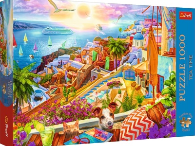 PUZZLE 1000 PREMIUM PLUS TEA TIME VIZITAND SANTORINI - Img 1