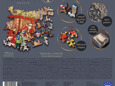 PUZZLE TREFL DIN LEMN 1000 PIESE STRADA PREGATITA DE CRACIUN - Img 4
