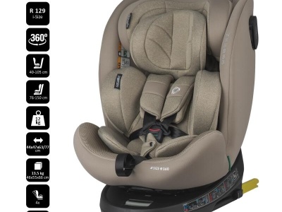 Scaun auto iSize 40-150 cm Coccolle Nova Sand beige - Img 7