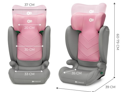 SCAUN AUTO KINDERKRAFT I-SPARK, I-SIZE 100-150 CM, PINK - Img 3