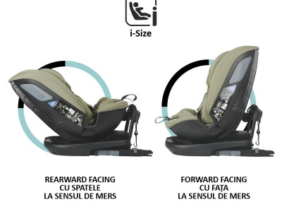 Scaun auto rotativ iSize Coccolle Velsa Moss green - Img 4
