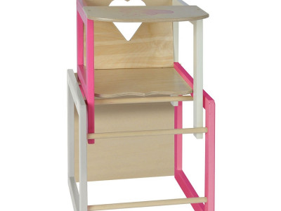 Scaun de masa transformabil pentru papusi Eichhorn Doll's Highchair with table - Img 1