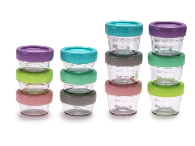 SET 12 RECIPIENT STICLA PENTRU HRANA BEBE, MELII, 6*59 ML + 6*118 ML - Img 3