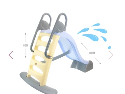 Tobogan Mochtoys pentru copii, 180 cm, albastru pastel - Img 3