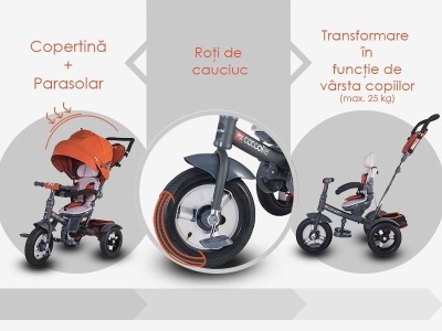Tricicleta multifunctionala Coccolle Giro Plus Albastru - Img 12