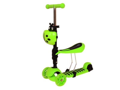 Trotineta cu sezut pentru copii 3 in 1, verde - Img 3