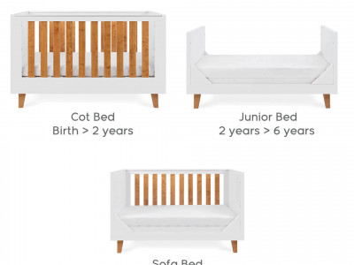 Tutti Bambini – Patut evolutiv 3 in 1 Como White & Rosewood - Img 2