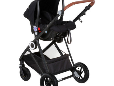 BabyGo - Carucior 3 in 1 AIR Halime black – cadru Black - Img 4
