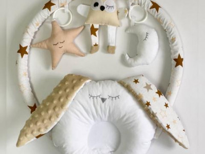 Babynest Plush MyKids 0178 Stars Beige - Img 4