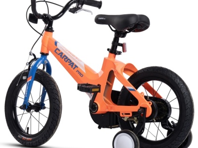 Bicicleta Copii 3-5 ani Carpat PRO C14122B 14", Portocaliu/Albastru - Img 2