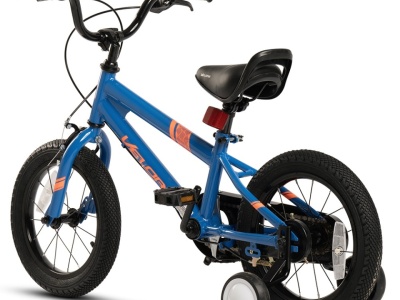 Bicicleta Copii 3-5 ani Velors V1403B 14", albastru/portocaliu - Img 3