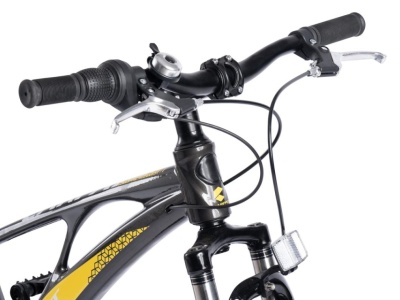 Bicicleta Copii MTB Carpat 20" C20343A, Roti Magneziu, Cadru Magneziu, Frane Disc, 7 Viteze, Gri/Galben - Img 9