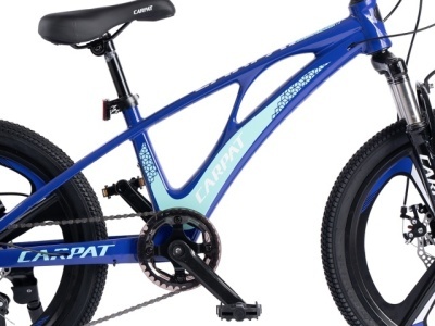 Bicicleta Copii MTB Carpat 20" C20343A, Roti Magneziu, Cadru Magneziu, Frane Disc, 7 Viteze, Albastru - Img 8