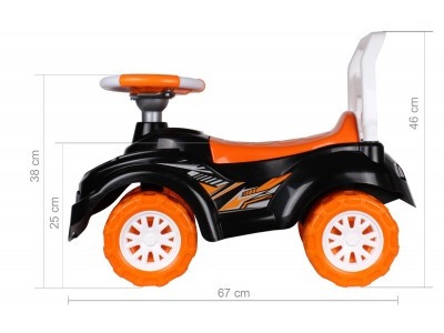 Masinuta premergator Ride On TechnoK, cu efecte sonore, negru - Img 4