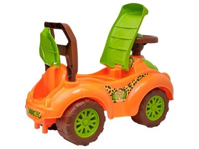 Premergator ride-on TechnoK, masinuta vesela, cu claxon, tigru, portocaliu - Img 2