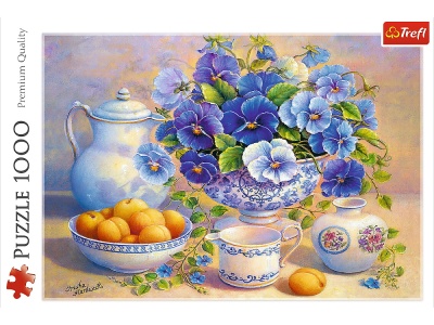 PUZZLE TREFL 1000 BUCHET ALBASTRU - Img 3