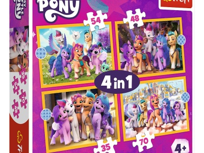 PUZZLE TREFL 4IN1 MY LITTLE PONY SA CUNOASTEM PONEII - Img 1