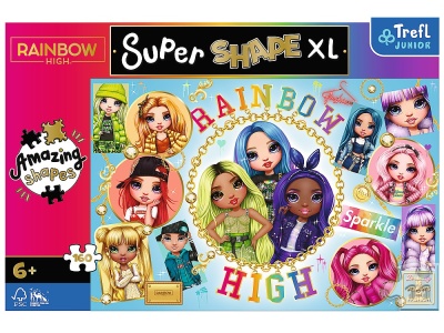 PUZZLE TREFL PRIMO SUPER SHAPE XXL 160 RAINBOW HIGH PRIETENELE COLORATE - Img 3