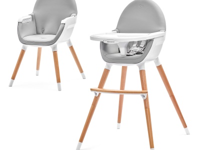SCAUN DE MASA KINDERKRAFT FINI, 2 IN 1, GREY - Img 1