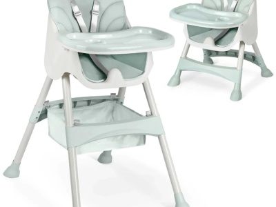 Scaun de masa pliabil 3 in 1, Ricokids, Milo, Verde - Img 1