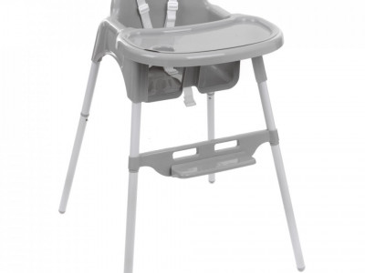 Scaun de masa transformabil, tavita detasabila, suport detasabil, Severno, Basic, Grey - Img 1