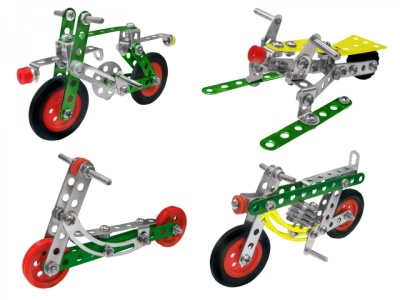 Set de construit metalic, TechnoK, 8 modele de vehicule, 198 de piese - Img 4