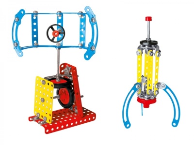 Set de construit metalic, TechnoK, 8 modele de vehicule spatiale, 225 de piese - Img 2