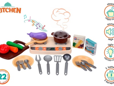 Set de mini bucatarie cu efecte de vapori, sunete si lumini TechnoK - Img 3