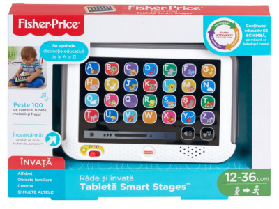 TABLETA EDUCATIVA CU 3 NIVELURI DE DEZVOLTARE LIMBA ROMANA FISHER PRICE - Img 1
