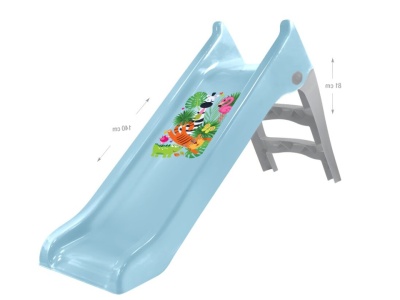 Tobogan Mochtoys pentru copii, 140 cm, albastru pastel - Img 2
