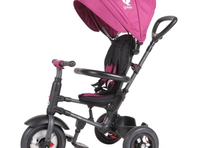 Tricicleta cu roti de cauciuc Qplay Rito Rubber Violet - Img 4