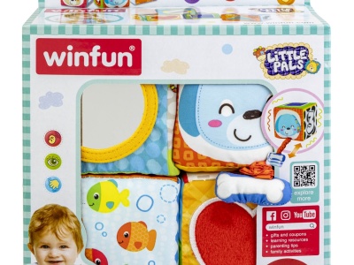 WINFUN SET 4 CUBURI STIVUIBILE DIN MATERIAL TEXTIL - Img 1