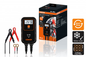 ЗАРЯДНО ЗА АВТОМОБИЛ OSRAM 904, 6/12V, 2/4A за акумулатори до 90Ah