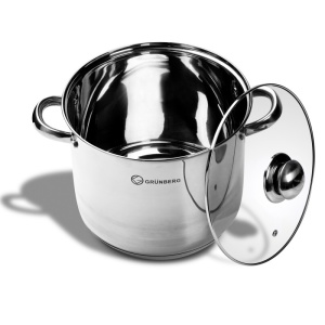 Oala inox + capac sticla