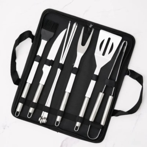 Set ustensile inox pentru gratar 9 Pcs