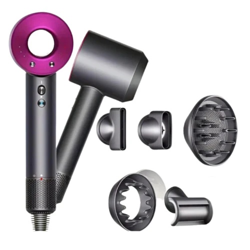 Uscator de par 5 in 1, Smartix, motor digital 1600W, duze magnetice, ionizare puternica, 4 trepte temperatura, 3 viteze, silentios, filtru detasabil, gri-mov - Img 6