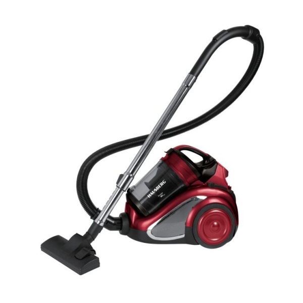 Aspirator fara sac Hausberg HB-2820RS, 2400W, sistem multiciclon, filtru lavabil, recipient 4.5L, cablu 5m, rosu/negru