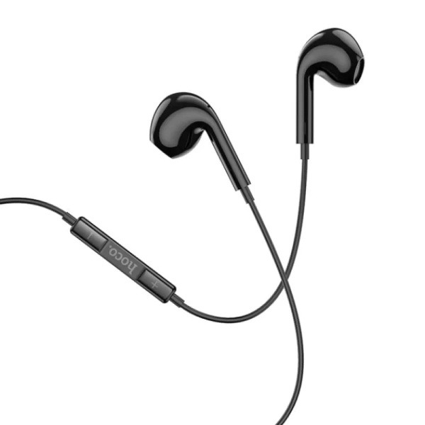 Casti cu Fir Hoco M101, In Ear, USB-C, 1.2m, Mic & Volume Key, HiFi, negru