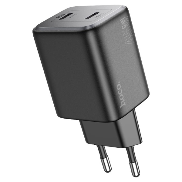 Incarcator Retea Hoco N42, 45W, 2xUSB-C, PD, negru