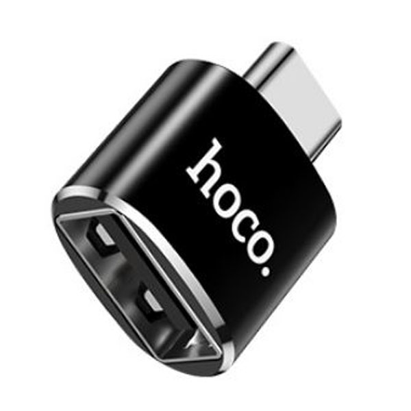 Adaptor USB-A la USB-C, OTG Hoco UA5, transfer date, negru