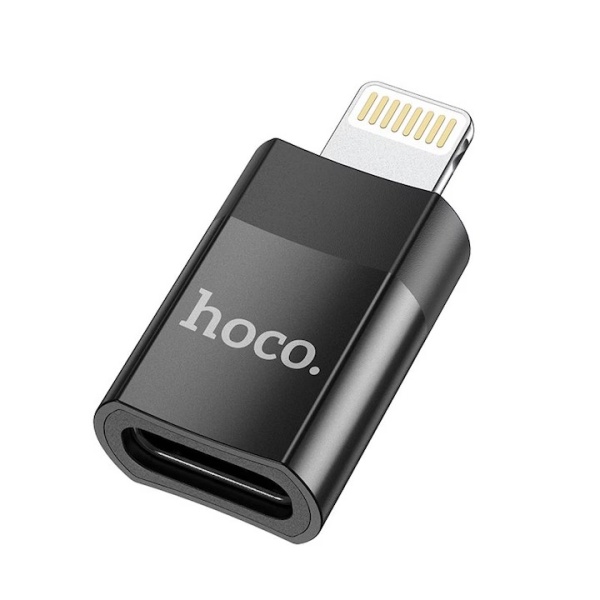 Adaptor USB-C la Lightning, OTG Hoco UA17, transfer date, negru