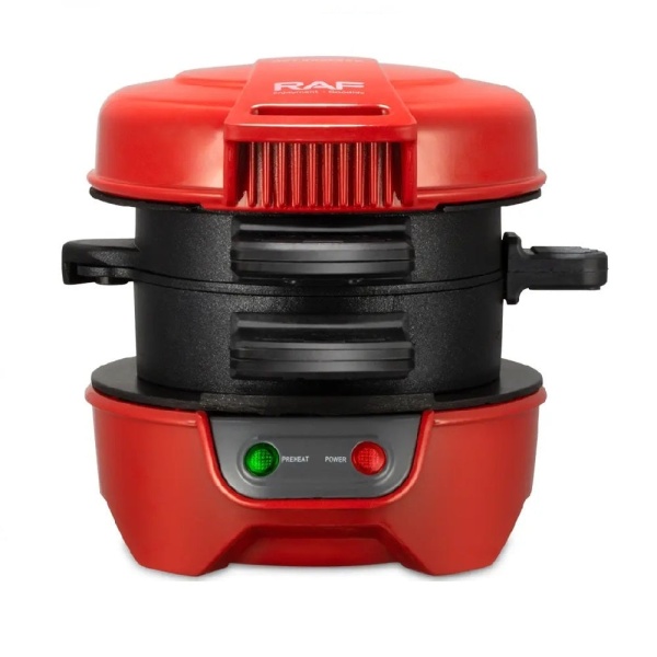 Mini aparat de facut burgeri Raf R666 – 600W, rosu