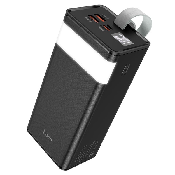Baterie externa Hoco J86, 40000mAh, 22.5W, USB-C PD, QC 3.0, LED, negru