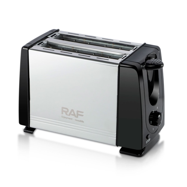 Prajitor de paine RAF R262 750W, 6 trepte prajire, negru-argintiu