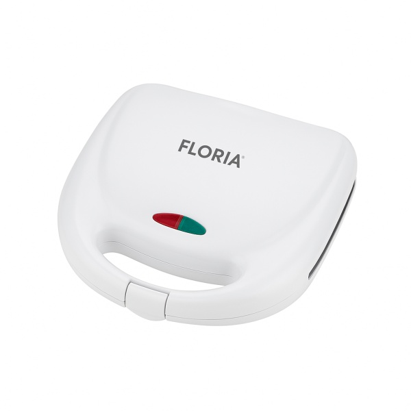 Sandwich maker Floria ZLN8504, alb, 800W, placi antiaderente, indicator luminos, depozitare verticala