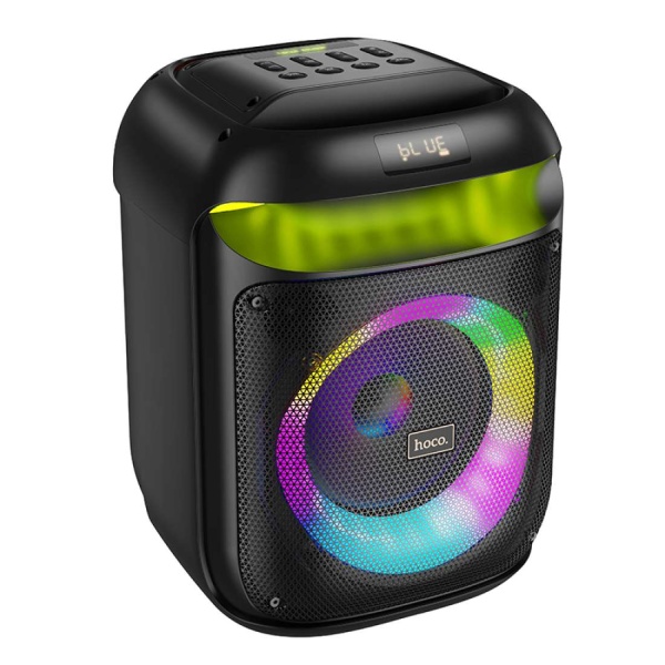 Boxa portabila 60W, Hoco HA13, Bluetooth 5.0, 2 microfoane wireless, TF card, USB, negru