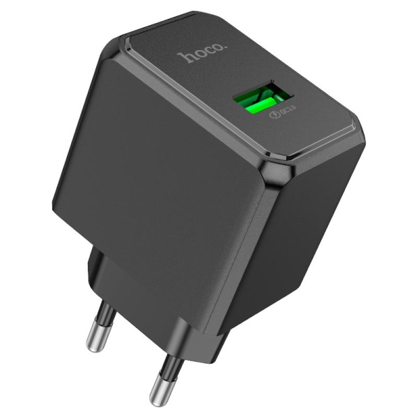 Incarcator Retea Hoco CS12A, 18W, 1xUSB-A, QC 3.0, Standard, negru