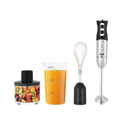 Blender Raf R3008, vertical, 1600W, 500ml + 600ml, negru-argintiu