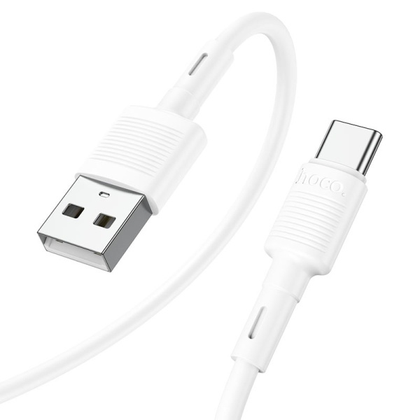 Cablu USB-A la MicroUSB, Hoco X83, 18W, 2.4A, 1m, alb